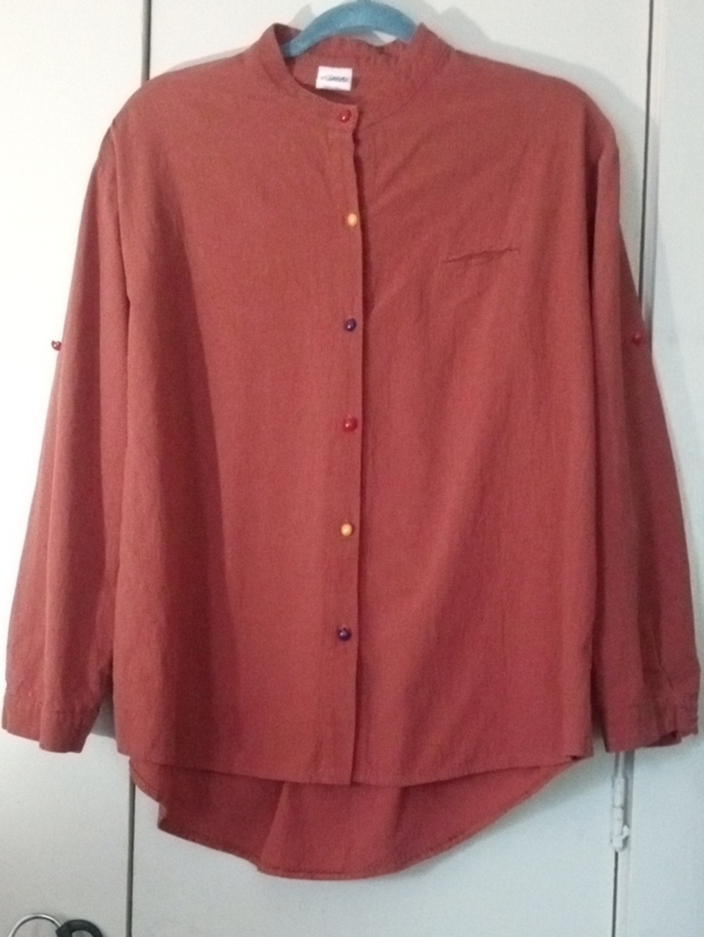 Baoyu 100% Cotton Women's Button Down Top Plus Size 4XL